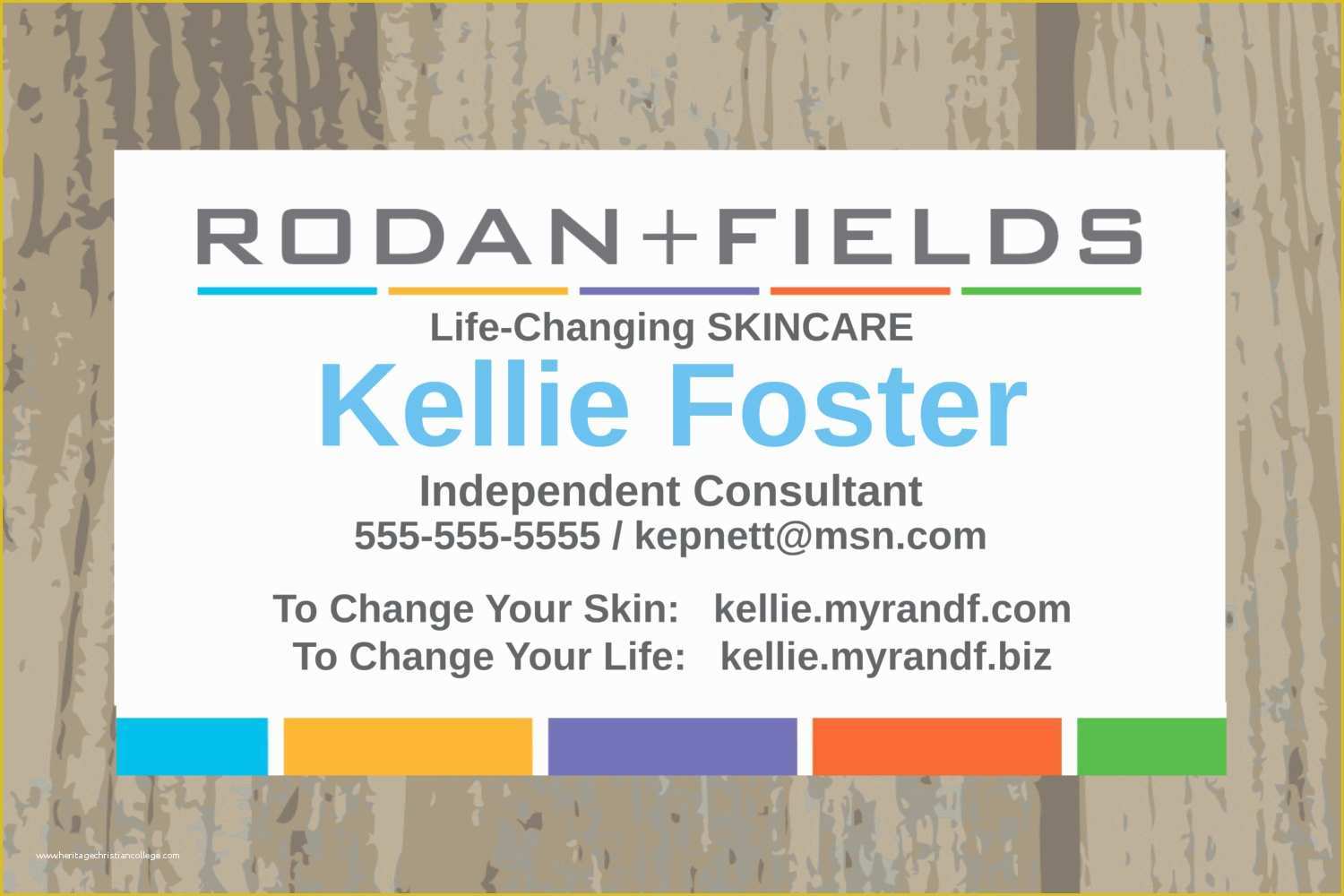 Rodan and Fields Business Card Template Free Of Rodan Fields Business Cards Printed or Digital Upload E