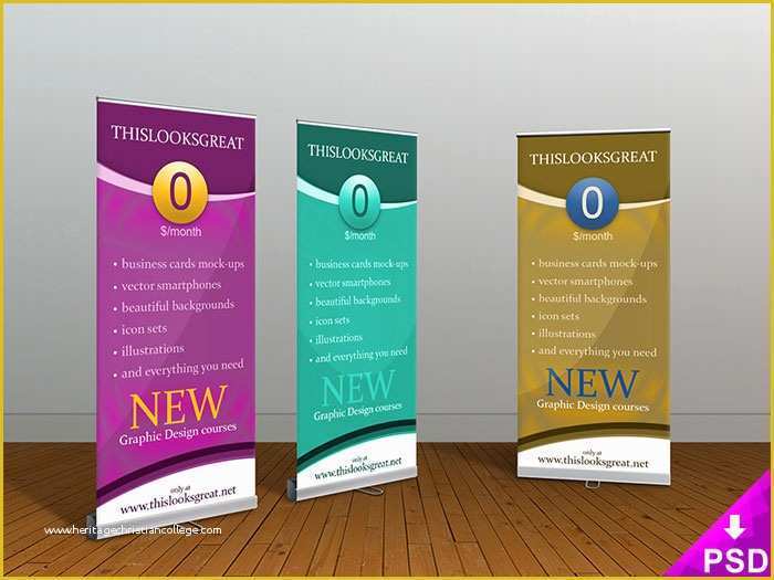 Roll Up Banner Design Template Free Download Of 17 Free Roll Up Banner Mockup Psd Templates Designyep