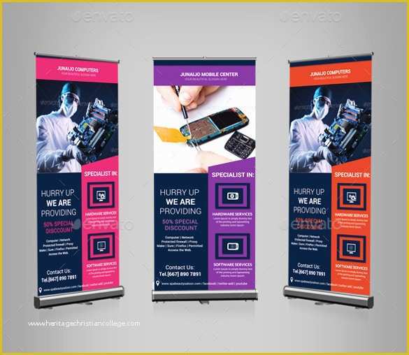 Roll Up Banner Design Template Free Download Of 36 Rollup Banner Templates Psd Illustrator