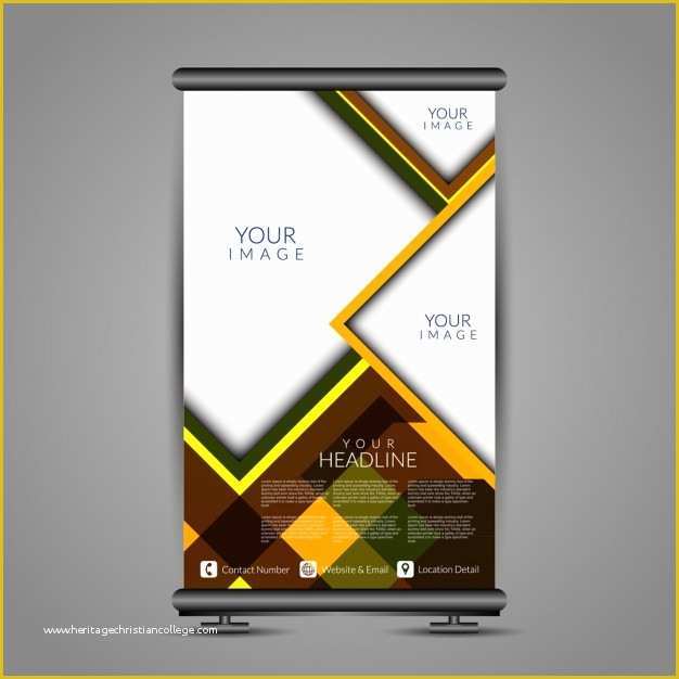 Roll Up Banner Design Template Free Download Of Abstract Modern Roll Up Banner Stand Template Vector