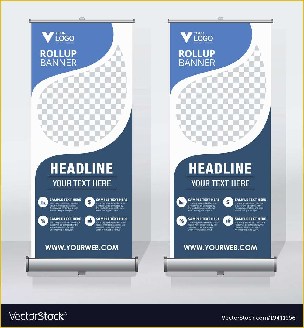 Roll Up Banner Design Template Free Download Of Creative Roll Up Banner Design Template Royalty Free Vector