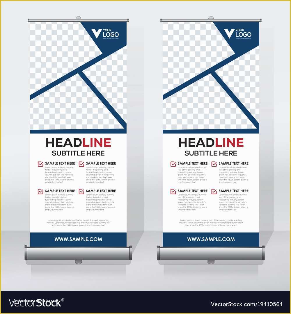 Roll Up Banner Design Template Free Download Of Creative Roll Up Banner Design Template Royalty Free Vector