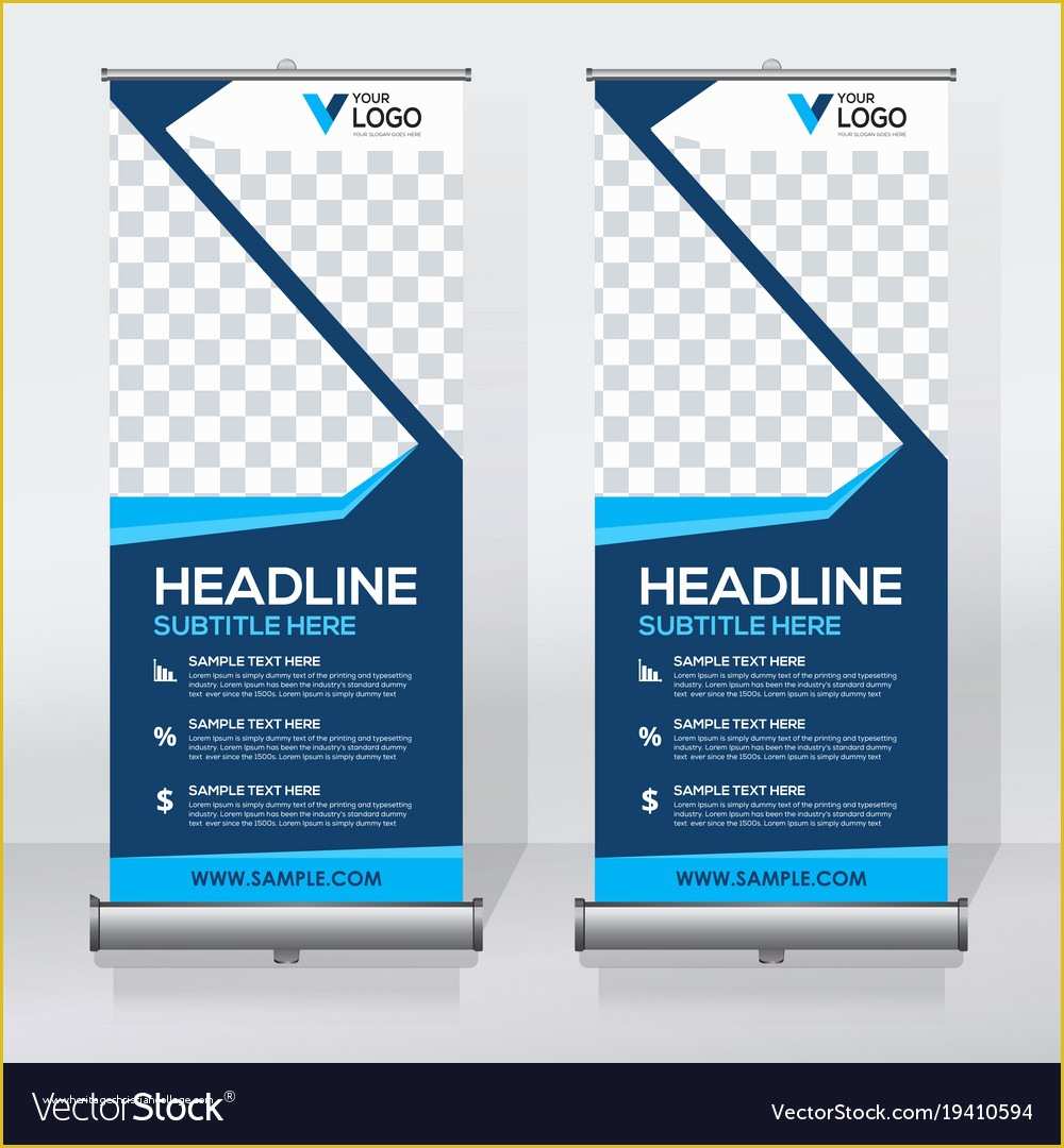 Roll Up Banner Design Template Free Download Of Creative Roll Up Banner Design Template Royalty Free Vector