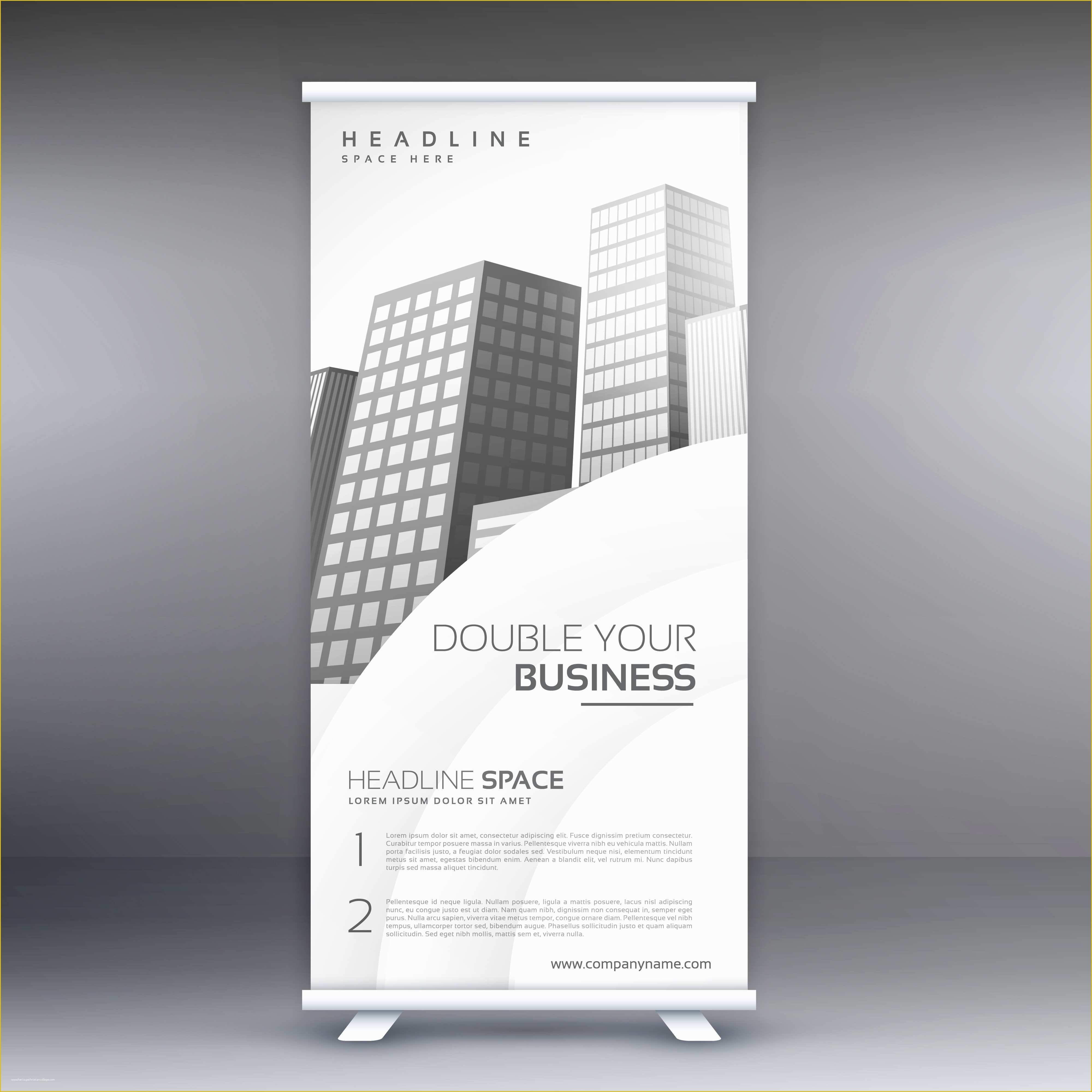 Roll Up Banner Design Template Free Download Of Elegant White Standee Roll Up Banner Design Template