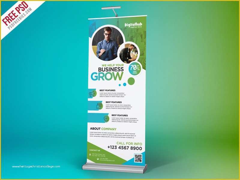 Roll Up Banner Design Template Free Download Of Free Psd Business Promotion Roll Up Banner Template by