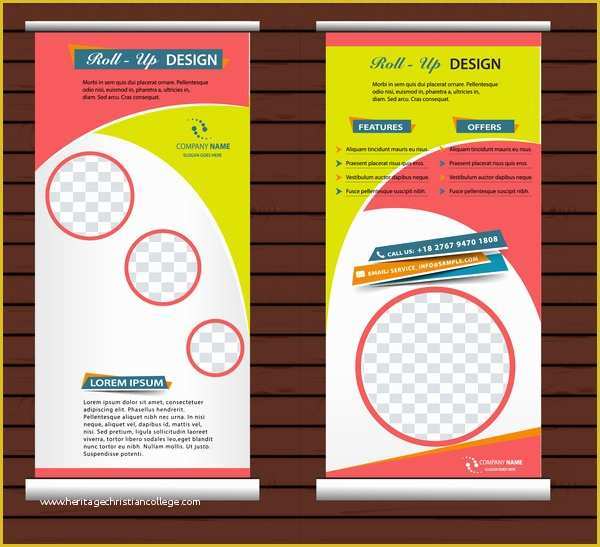 Roll Up Banner Design Template Free Download Of Roll Up Banner Template Free Vector 23 615 Free