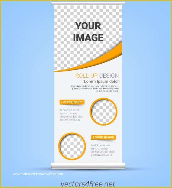 Roll Up Banner Design Template Free Download Of Roll Up Banner Template Vector Free Vector In Adobe