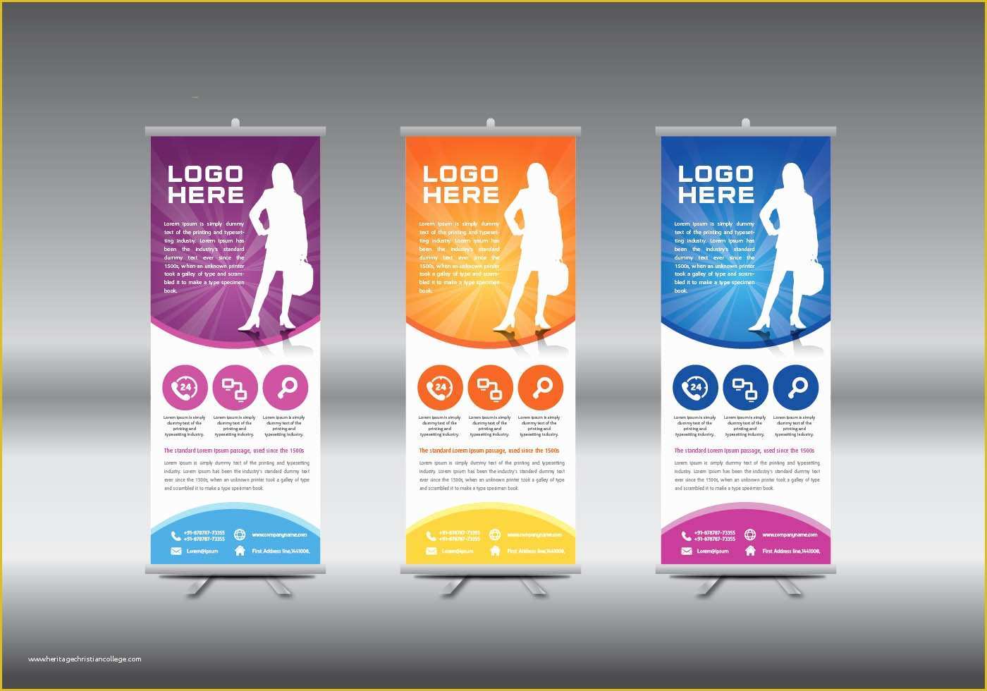 Roll Up Banner Design Template Free Download Of Roll Up Banner Template Vector Illustration Download
