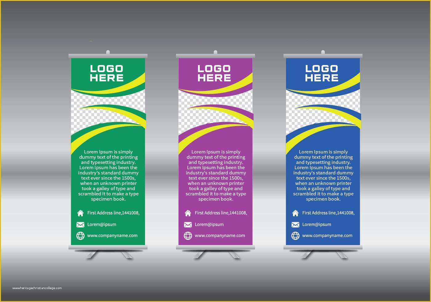 Roll Up Banner Design Template Free Download Of Roll Up Banner Template Vector Illustration Download
