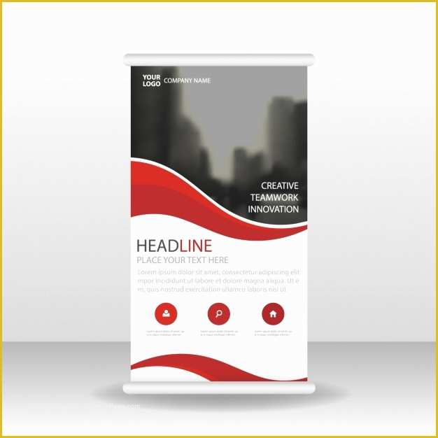 Roll Up Banner Design Template Free Download Of Roll Up Template Design Vector