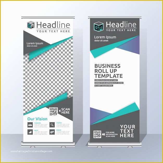 Roll Up Banner Design Template Free Download Of Roll Up Template Design Vector