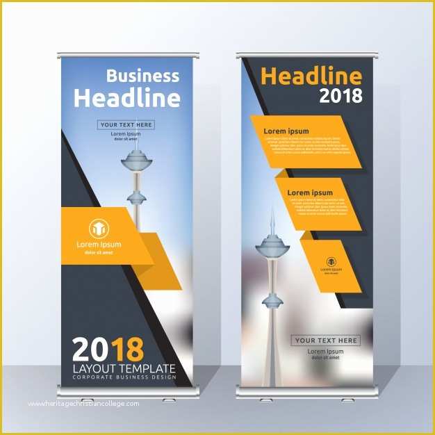 Roll Up Banner Design Template Free Download Of Roll Up Template Design Vector