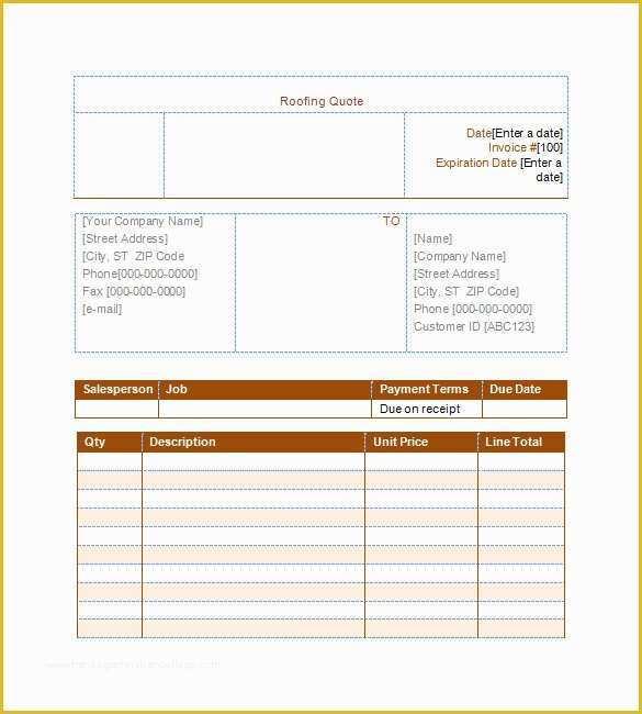 Roofing Templates Free Of 12 Roofing Estimate Templates Pdf Doc