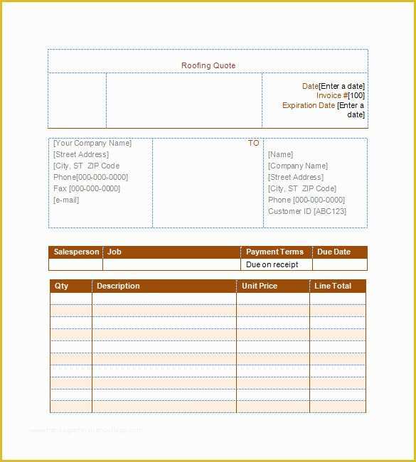 Roofing Templates Free Of 12 Roofing Estimate Templates Pdf Doc