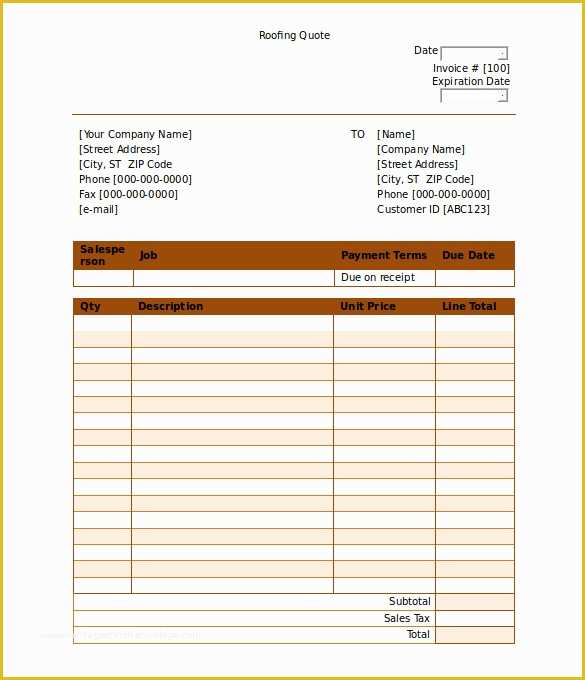 Roofing Templates Free Of 12 Roofing Estimate Templates Pdf Doc