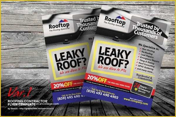 Roofing Templates Free Of 6 Roofing Flyers Psd Eps Ai
