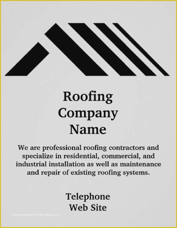 Roofing Templates Free Of 6 Roofing Flyers Psd Eps Ai