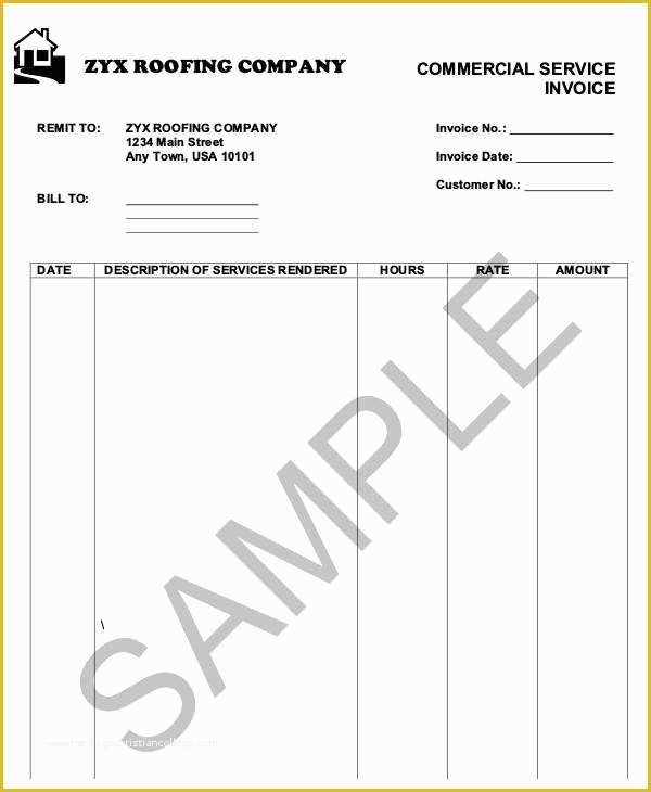 Roofing Templates Free Of 8 Roofing Invoice Templates Free Word Pdf format