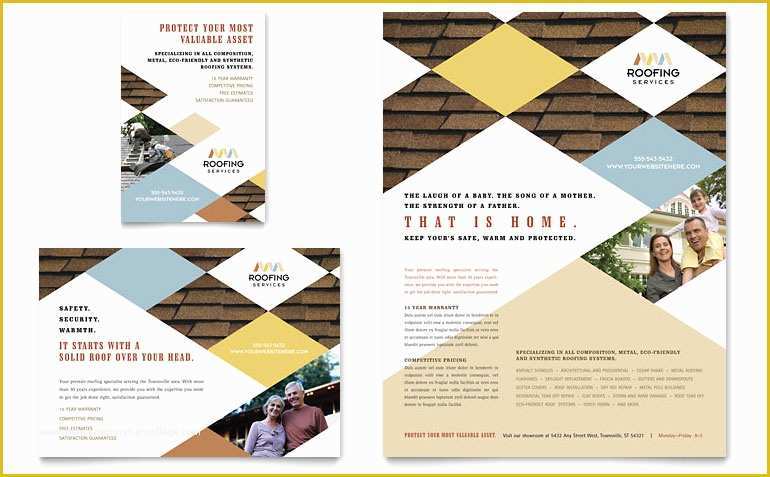 Roofing Templates Free Of Roofing Contractor Flyer & Ad Template Word & Publisher