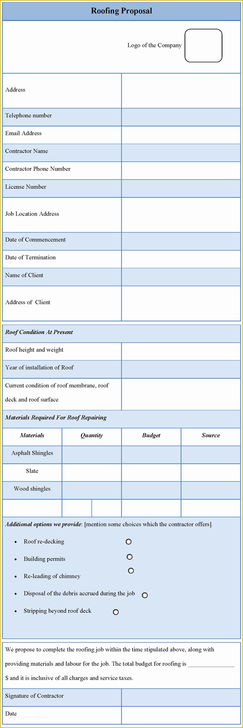 Roofing Templates Free Of Roofing Contractor Proposal Template X Ray Machines Blog