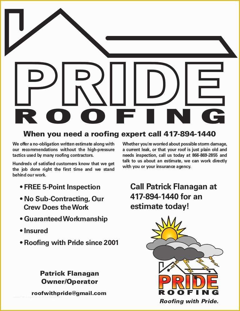 Roofing Templates Free Of Roofing Flyers Entown Posters