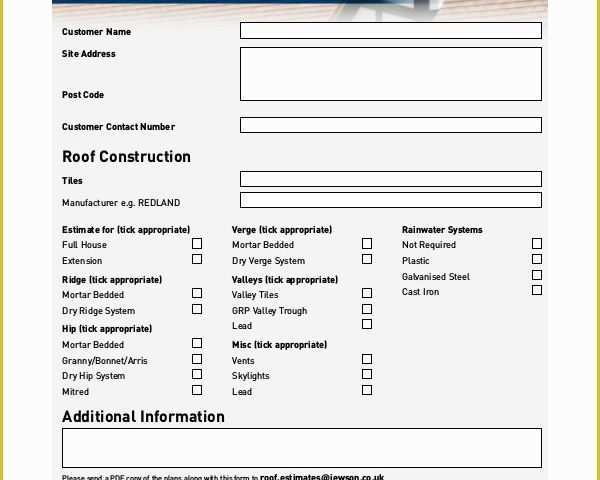 Roofing Templates Free Of Sample Estimate form 9 Examples In Pdf Word