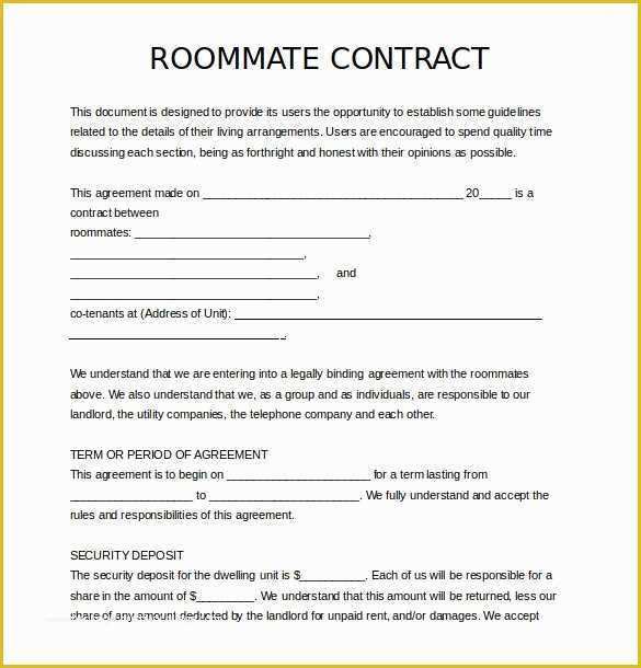 Roommate Lease Agreement Template Free Of Best 25 Roommate Agreement Ideas On Pinterest