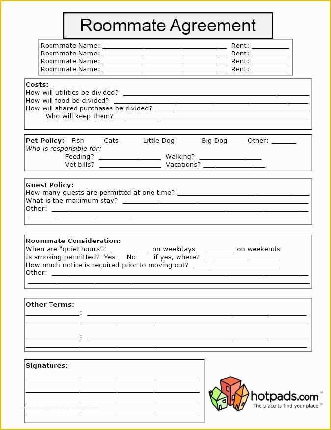 Roommate Lease Agreement Template Free Of Roommate Rental Agreement Template