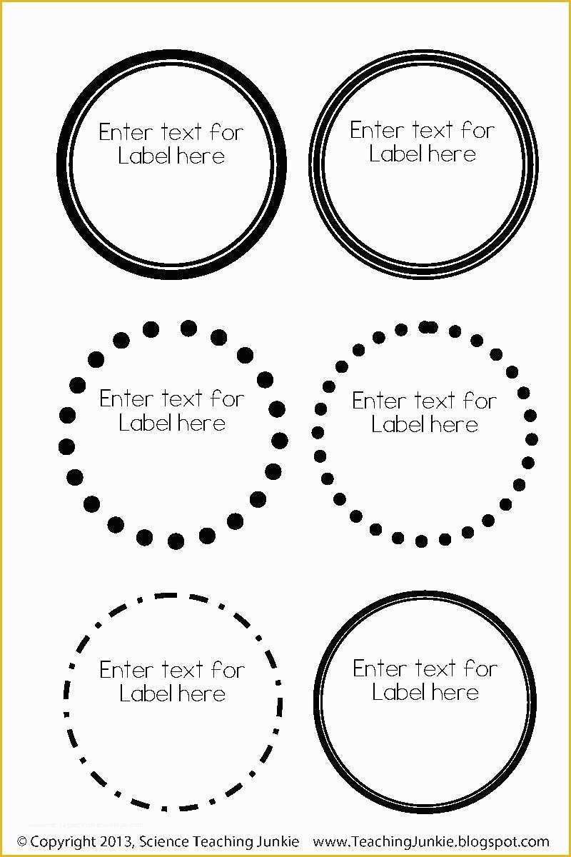 Round Label Template Free Of 29 Of Pretty Circle Label Printable Template