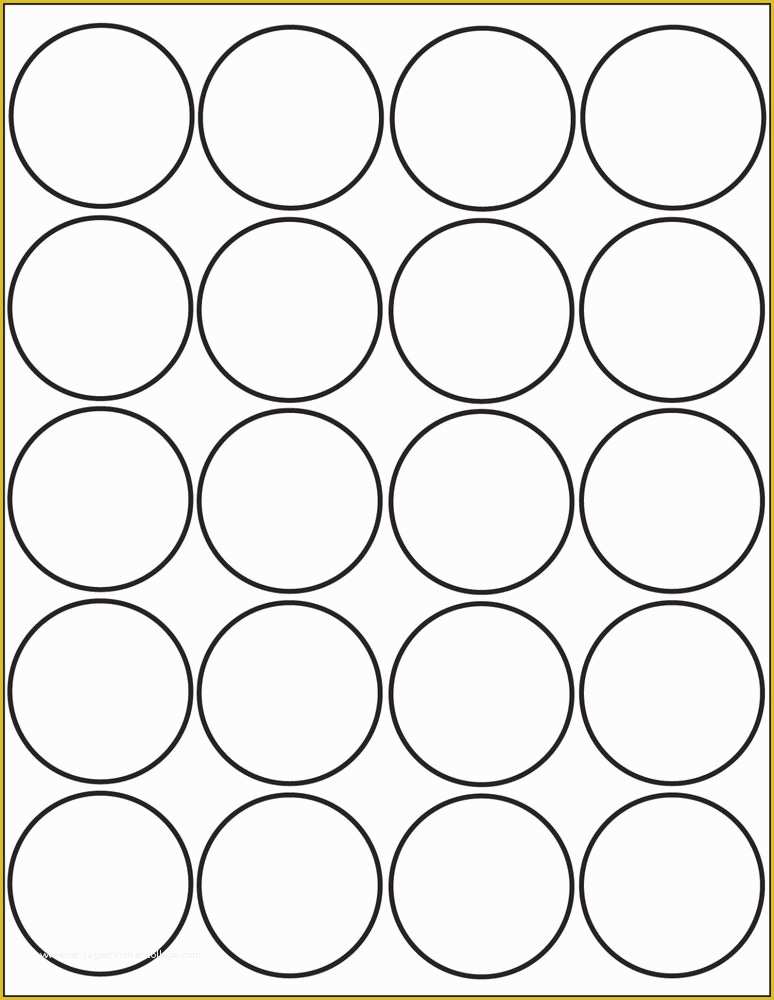 Round Label Template Free Of 500 Printable Laser Glossy White Round Stickers 2 Inch