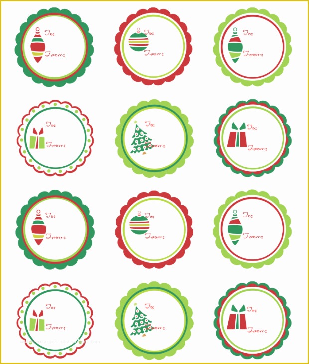 Round Label Template Free Of Christmas Labels Ready to Print