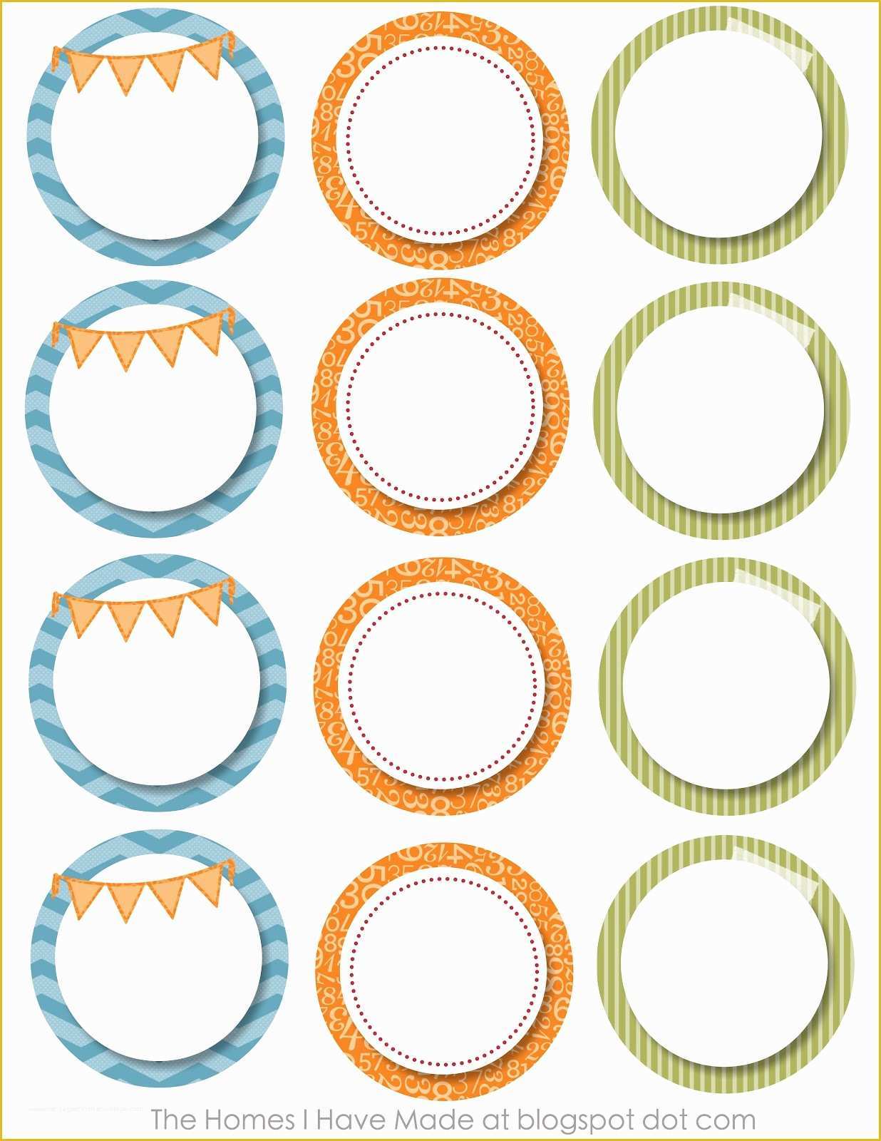 Round Label Template Free Of Monster Party Printables