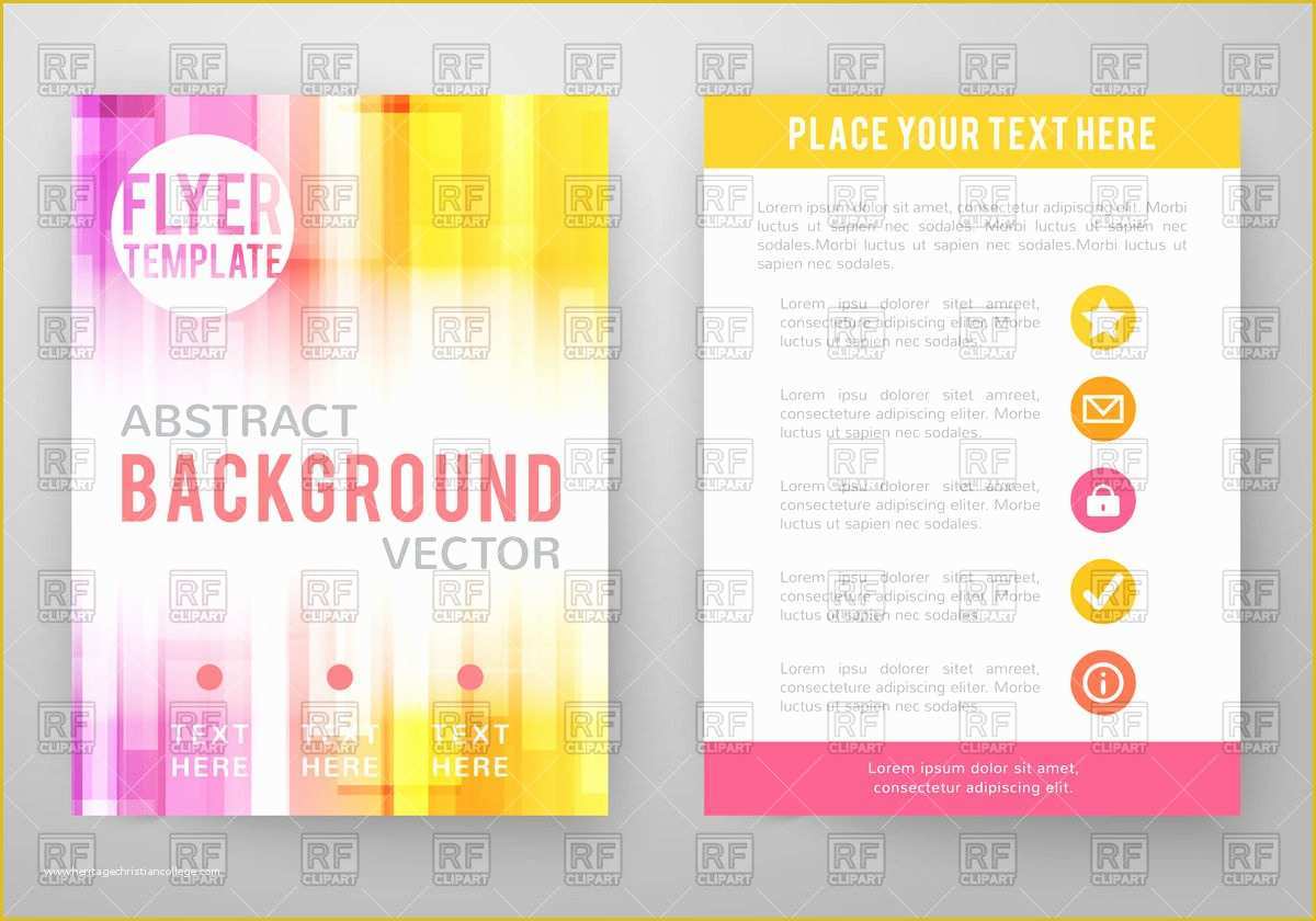 Royalty Free Flyer Templates Of Bright Design for Flyer or Brochure Template Vector