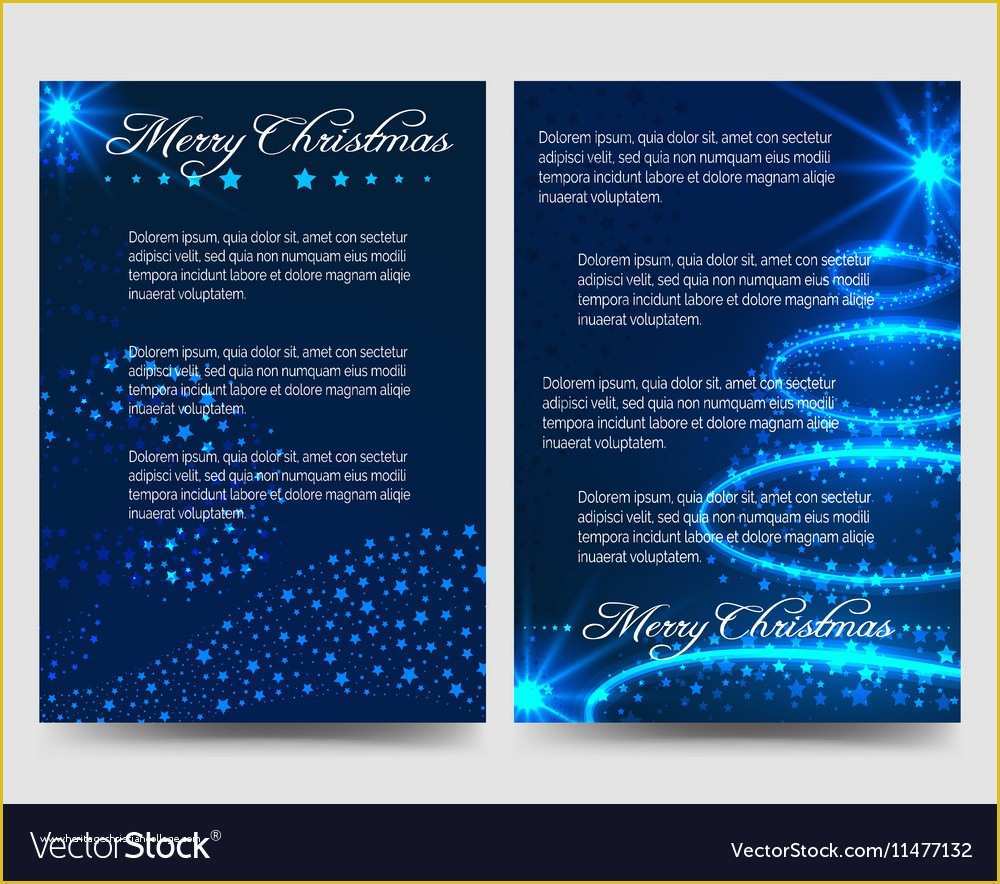 Royalty Free Flyer Templates Of Christmas Blue Flyers Brochure Template Royalty Free Vector