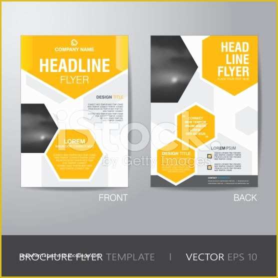 Royalty Free Flyer Templates Of Corporate Hexagonal Brochure Flyer Design Layout Template