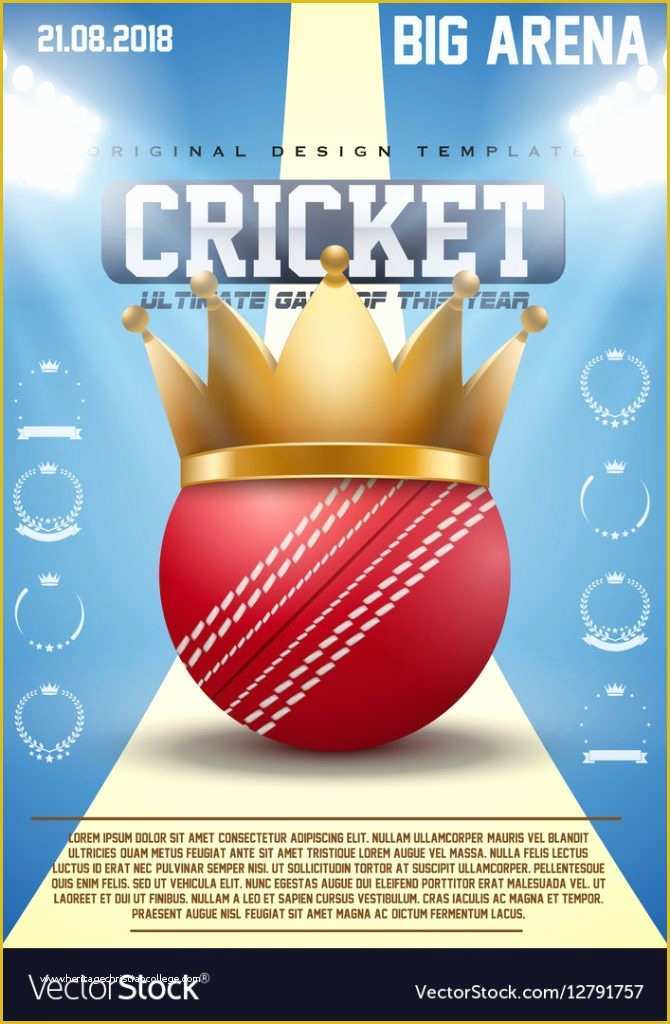 Royalty Free Flyer Templates Of Cricket tournament Flyer Template