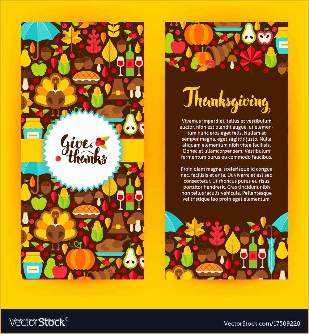 Royalty Free Flyer Templates Of Flyer Template Thanksgiving Royalty Free Vector Image