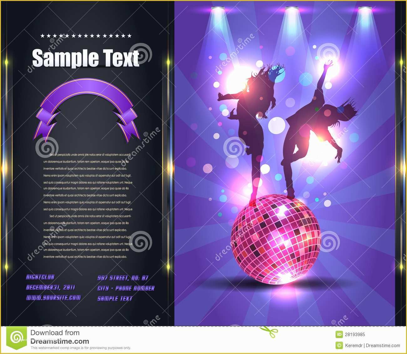 Royalty Free Flyer Templates Of Party Brochure Flyer Vector Template Royalty Free Stock