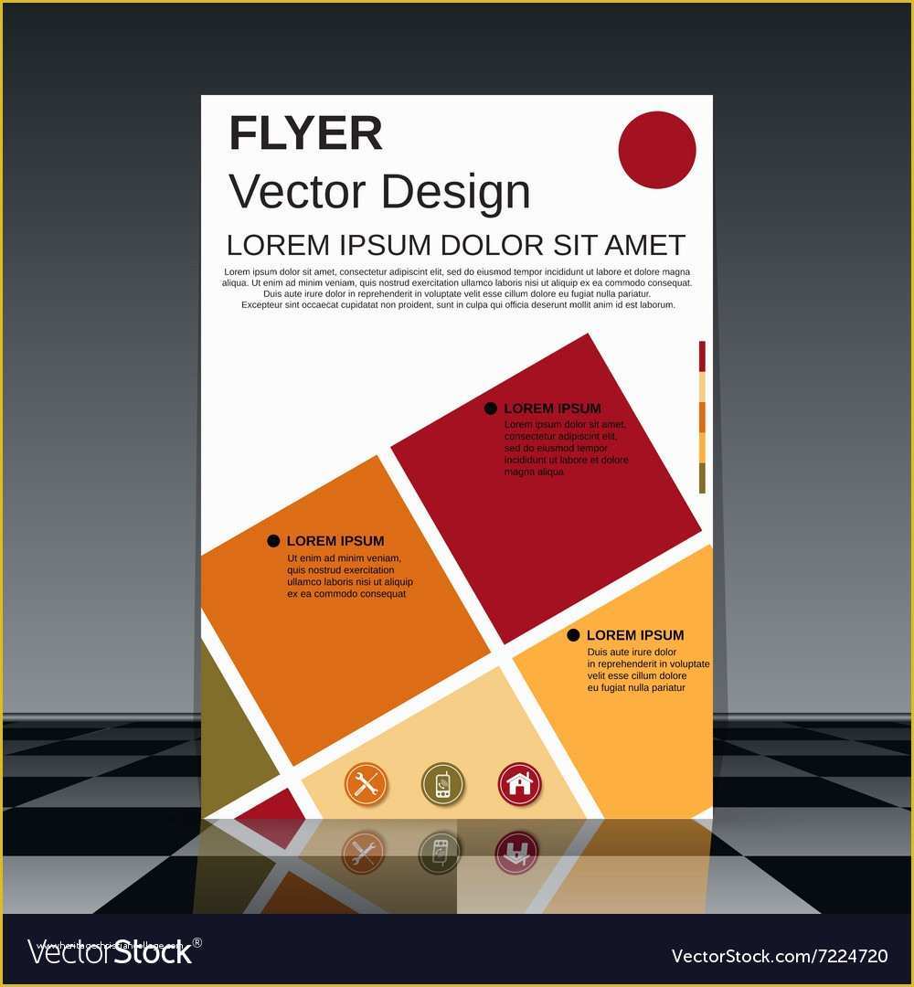 Royalty Free Flyer Templates Of Professional Flyer Design Template Royalty Free Vector Image