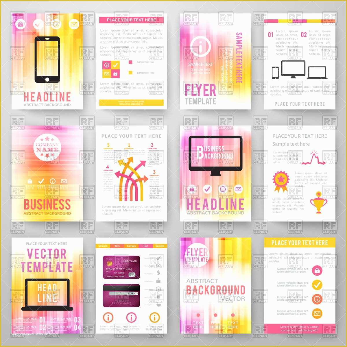 Royalty Free Flyer Templates Of Set Of Bright Templates for Flyer Brochure Royalty Free
