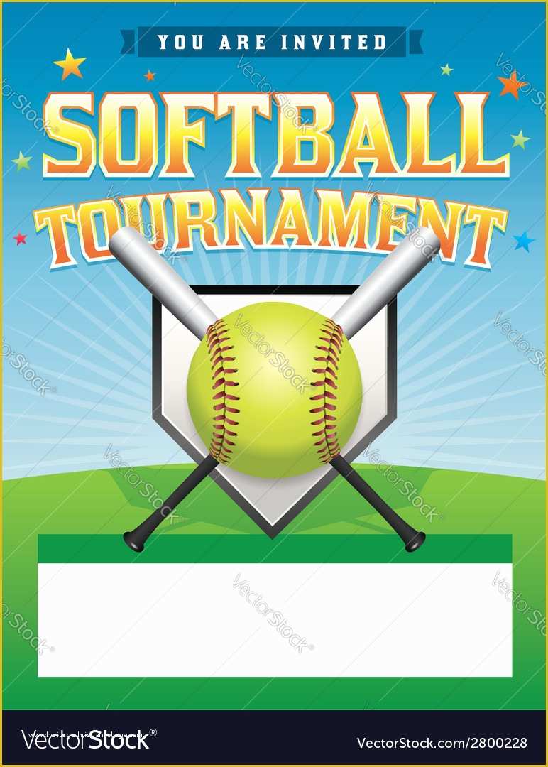 Royalty Free Flyer Templates Of softball tournament Flyer Royalty Free Vector I and