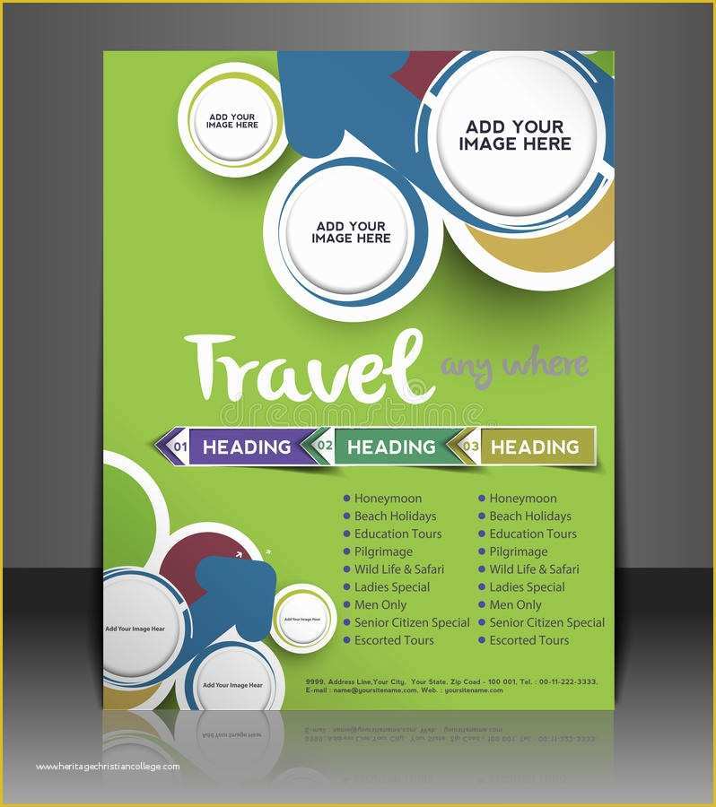 Royalty Free Flyer Templates Of Travel Center Flyer Design Stock Vector Image