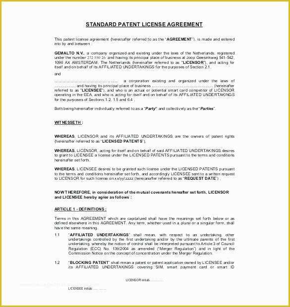 Royalty Free Music License Agreement Template Of License Agreement Template Brand Licensing Contract