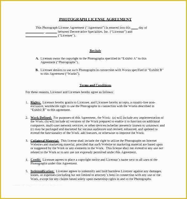 Royalty Free Music License Agreement Template Of Music Royalty Agreement Template X A Previous Image