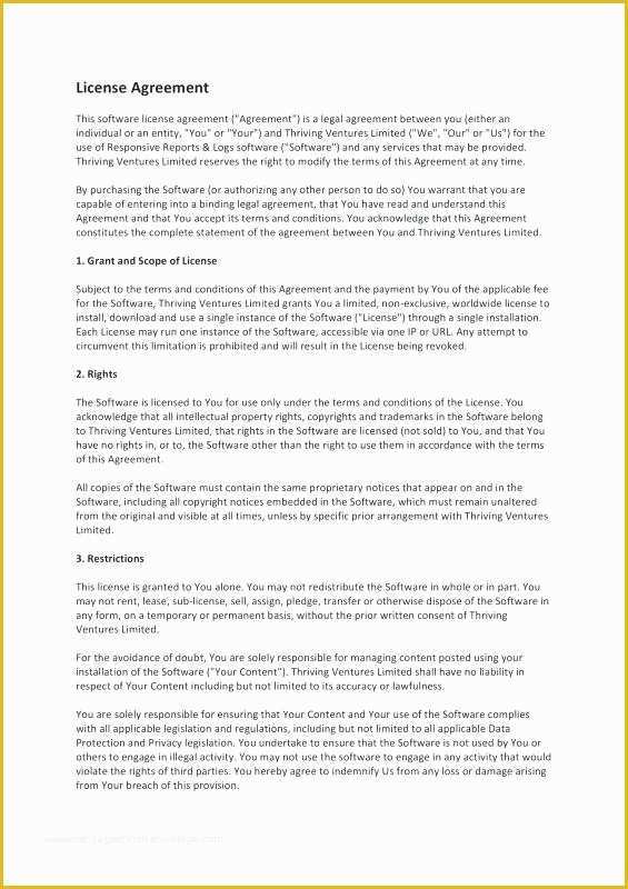 Royalty Free Music License Agreement Template Of Royalty License Agreement Template Royalty Free License