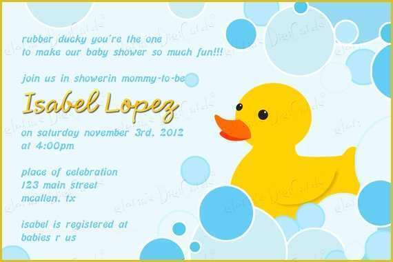 Rubber Ducky Baby Shower Invitations Template Free Of 15 Best S Of Blank Printable Rubber Ducky Baby Shower