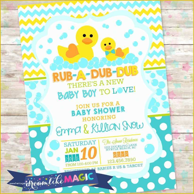Rubber Ducky Baby Shower Invitations Template Free Of Baby Shower Invitations Rubber Ducky Party Xyz