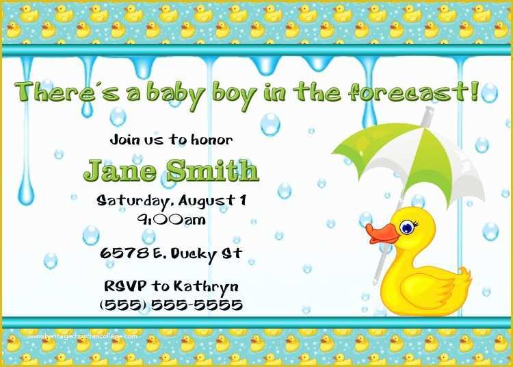 Rubber Ducky Baby Shower Invitations Template Free Of Colors Invitation Wording Baby Shower Rubber Ducky with