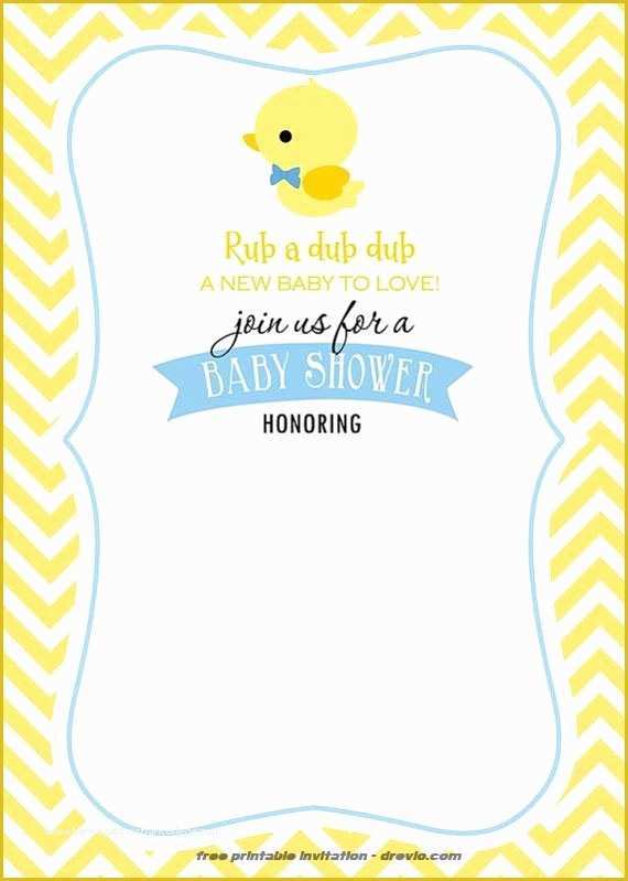 Rubber Ducky Baby Shower Invitations Template Free Of Duck Baby Shower Invitations