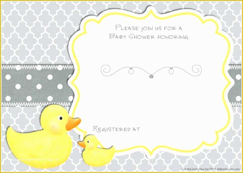 Rubber Ducky Baby Shower Invitations Template Free Of Elegant Rubber Duck Baby Shower Invitations Template